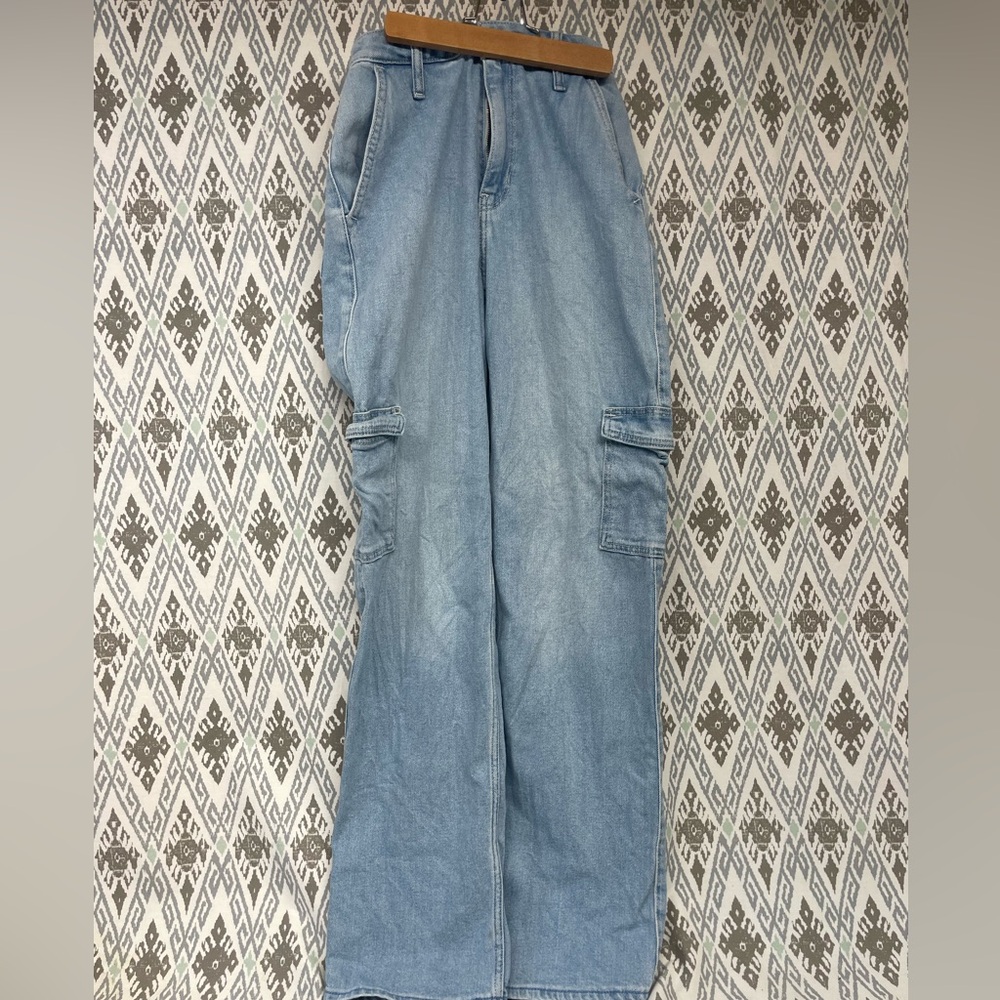 Hollister cargo jeans ultra high rise dad jeans